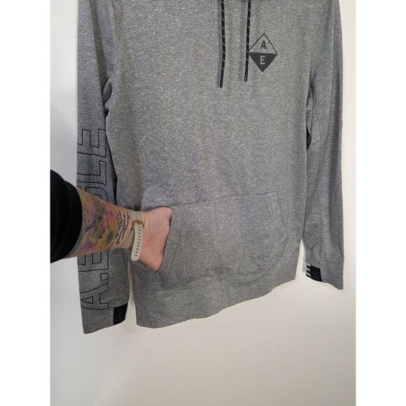 American Eagle Men's Active Striped Hoodie Sweatshirt - Size XS - Picture 6 of 10